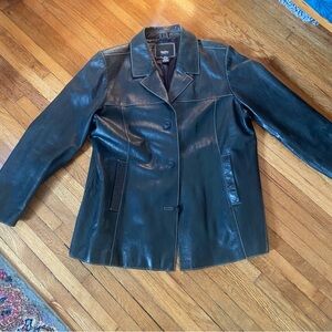 Mossimo  Black Genuine Leather Jacket